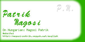 patrik magosi business card